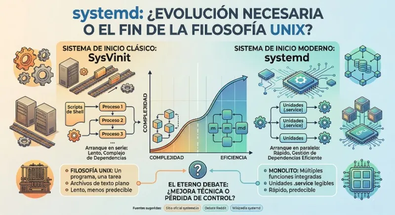 Systemd: Defensores y detractores